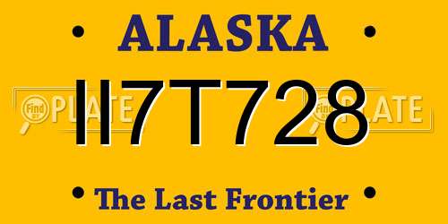 II7T728 Alaska License Plate