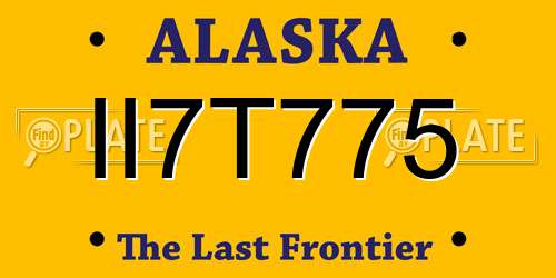 II7T775 Alaska License Plate