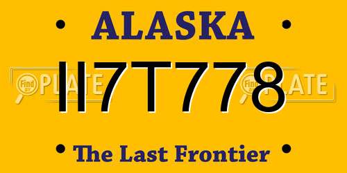 II7T778 Alaska License Plate