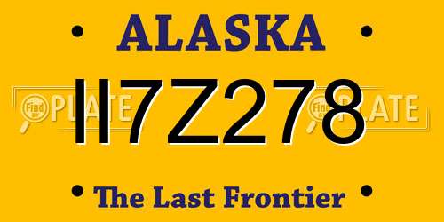 II7Z278 Alaska License Plate