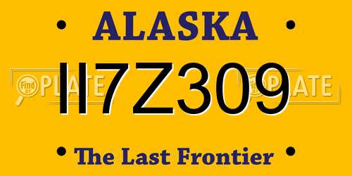 II7Z309 Alaska License Plate