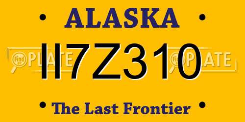 II7Z310 Alaska License Plate