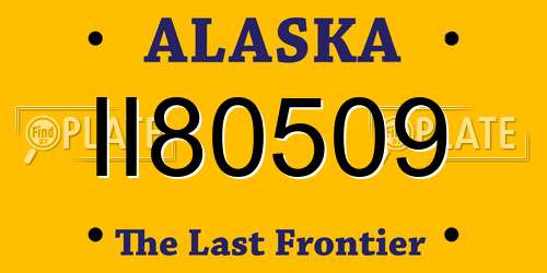 II80509 Alaska License Plate