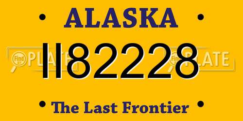 II82228 Alaska License Plate