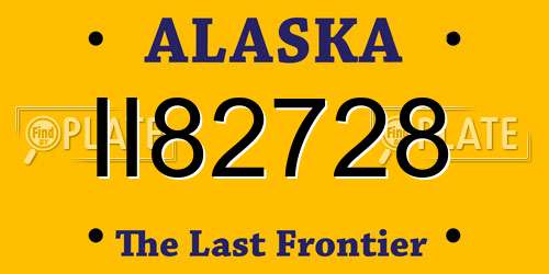 II82728 Alaska License Plate