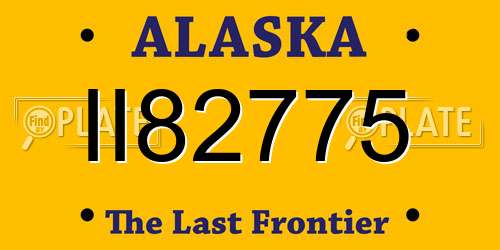 II82775 Alaska License Plate