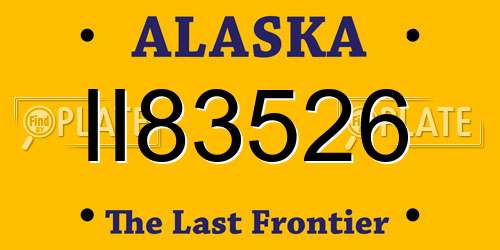 II83526 Alaska License Plate