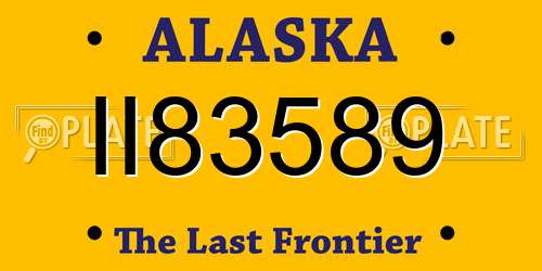 II83589 Alaska License Plate