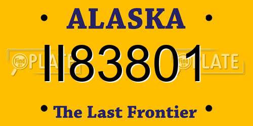II83801 Alaska License Plate