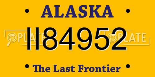 II84952 Alaska License Plate