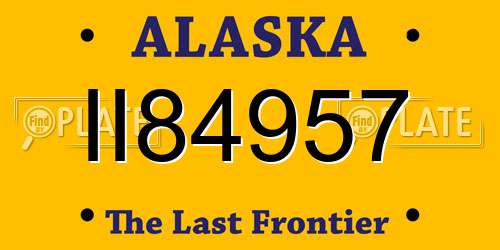 II84957 Alaska License Plate