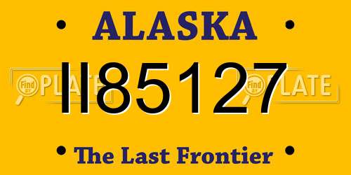 II85127 Alaska License Plate