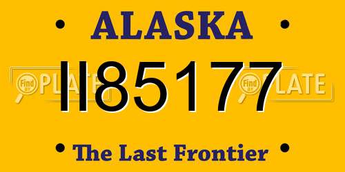 II85177 Alaska License Plate