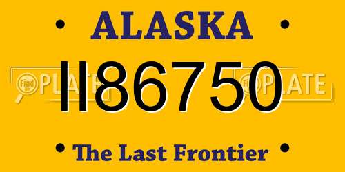 II86750 Alaska License Plate