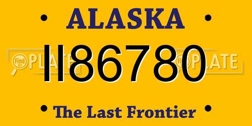 II86780 Alaska License Plate