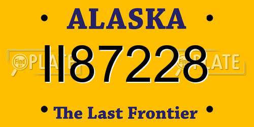 II87228 Alaska License Plate