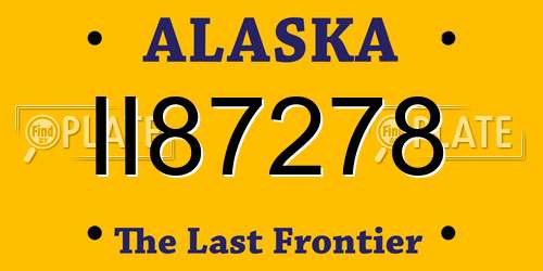 II87278 Alaska License Plate