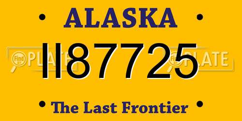 II87725 Alaska License Plate