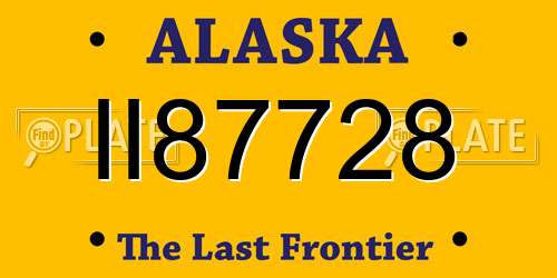 II87728 Alaska License Plate