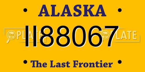 II88067 Alaska License Plate