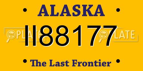II88177 Alaska License Plate