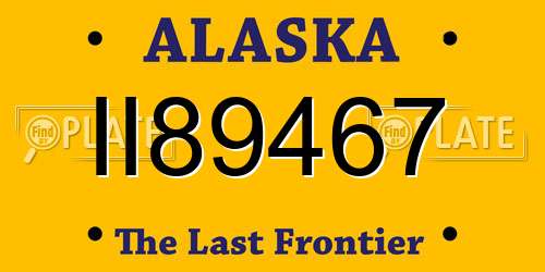 II89467 Alaska License Plate