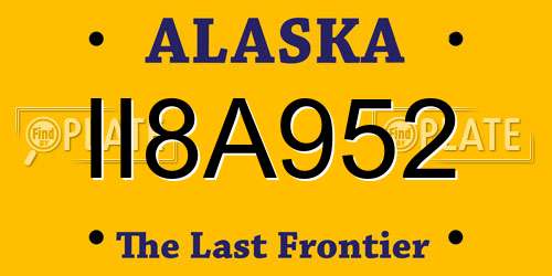 II8A952 Alaska License Plate