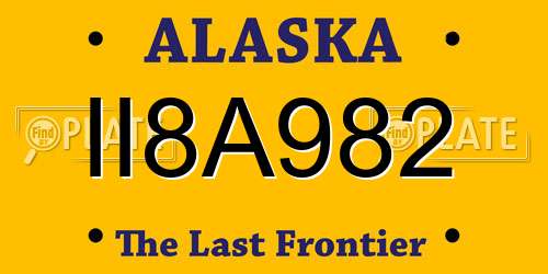 II8A982 Alaska License Plate
