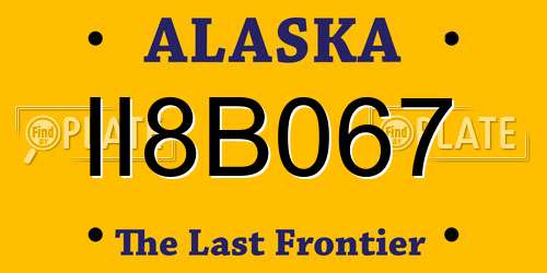 II8B067 Alaska License Plate