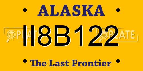 II8B122 Alaska License Plate