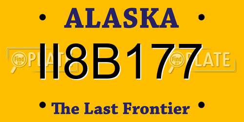 II8B177 Alaska License Plate