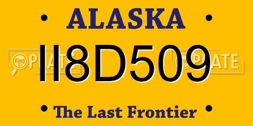 II8D509 Alaska License Plate
