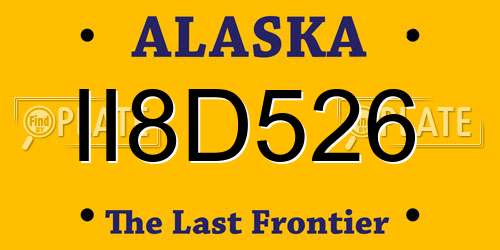 II8D526 Alaska License Plate