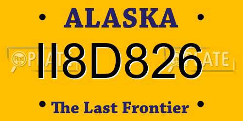 II8D826 Alaska License Plate