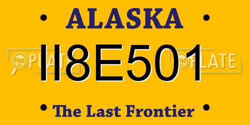 II8E501 Alaska License Plate
