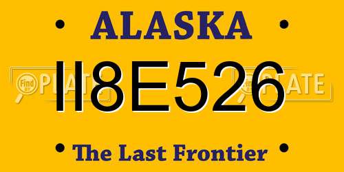 II8E526 Alaska License Plate