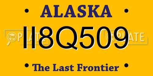 II8Q509 Alaska License Plate