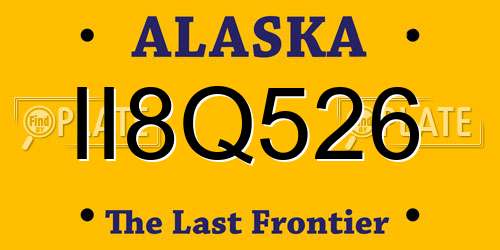 II8Q526 Alaska License Plate