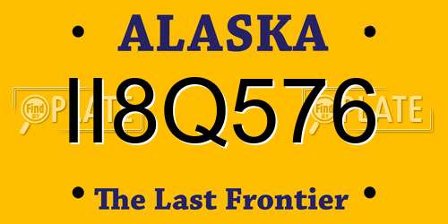 II8Q576 Alaska License Plate