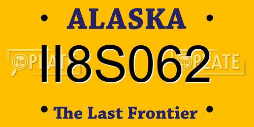 II8S062 Alaska License Plate