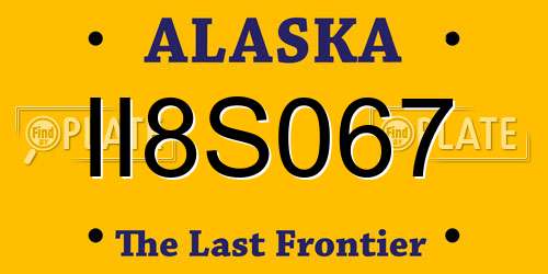 II8S067 Alaska License Plate