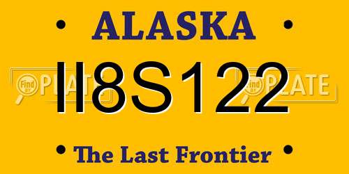 II8S122 Alaska License Plate