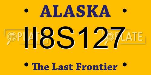 II8S127 Alaska License Plate