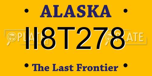 II8T278 Alaska License Plate