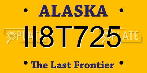 II8T725 Alaska License Plate