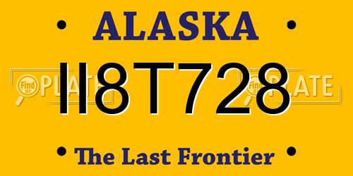 II8T728 Alaska License Plate