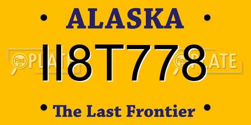 II8T778 Alaska License Plate