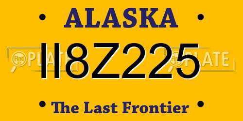 II8Z225 Alaska License Plate