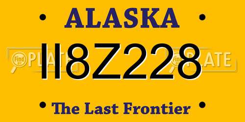 II8Z228 Alaska License Plate