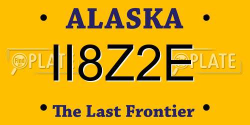 II8Z2E Alaska License Plate
